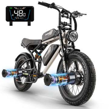 Hanevear Ham 1500W Electric Bike for Adults Dual Battery